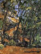 Paul Cezanne of the stones and park tree France oil painting artist